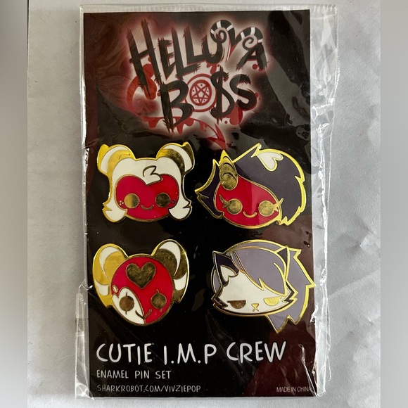 Helluva Boss Cutie I.M.P. Crew Limited Edition enamel pin set - SEALED PACKAGE - Picture 2 of 4